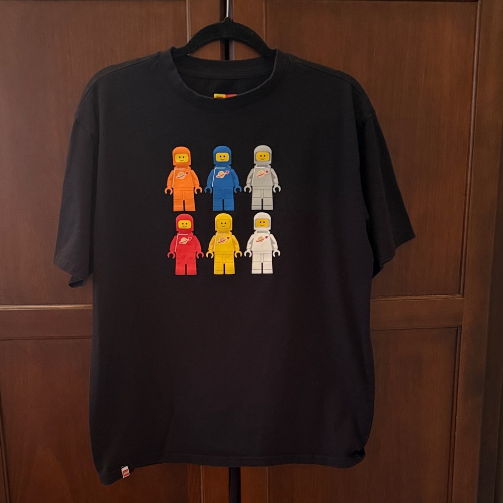Lego Black Short-Sleeve Tee with Colorful Minifigure Grid